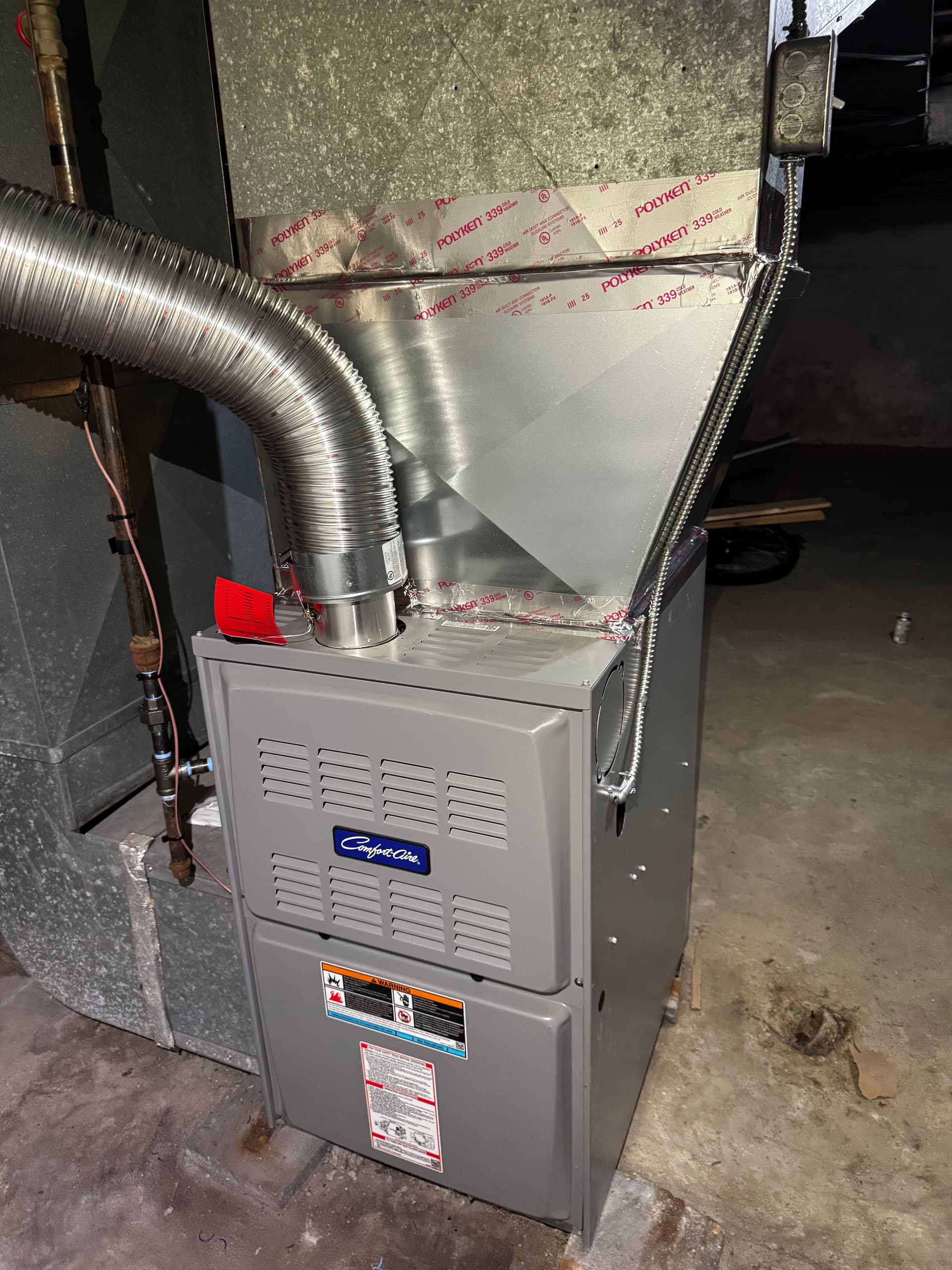 Gallery photos for 40-Year-Old Furnace Replaced With a Modern 80% Efficient Unit: Image #1